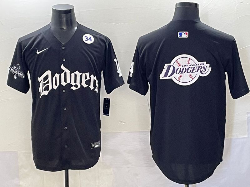 Men 2025 Los Angeles Dodgers Blank Black Seventh generation Joint Name Nike MLB Jersey style 39